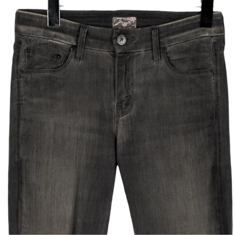 MOTHER “Looker Ankle Fray” Jeans in Deep Voodoo (gray) Size 26 - Picture 8 of 10